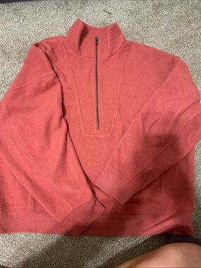 Universal Thread Men's Coral Zip-Up Fleece Pullover